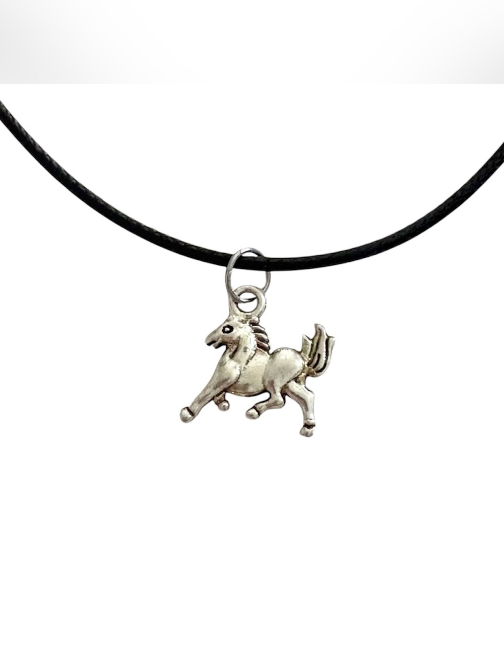 Silver Horse Charm Necklace